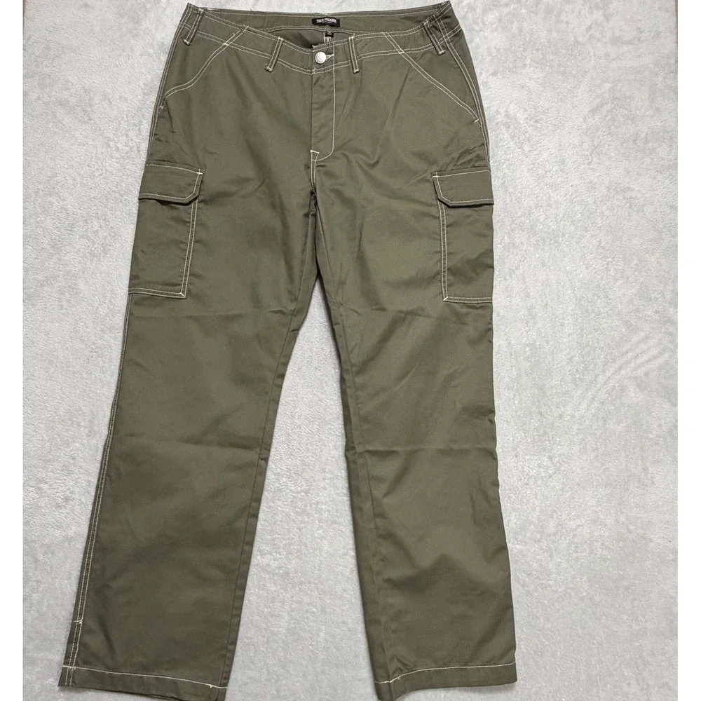 True Religion Cargo SN Pant HS Men 38 Kalamata Olive Green Y2K Baggy Streetwear